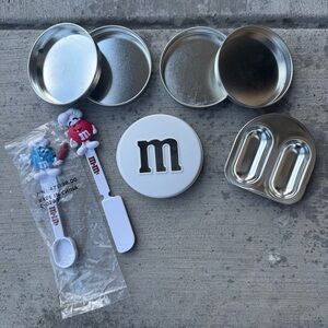 Vintage M&M's‎ Collectible Kitchen Lot – Mini Tins & Chef Spatulas